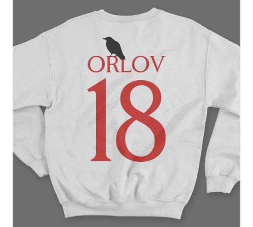 Именной свитшот с готическим шрифтом и вороном  #20