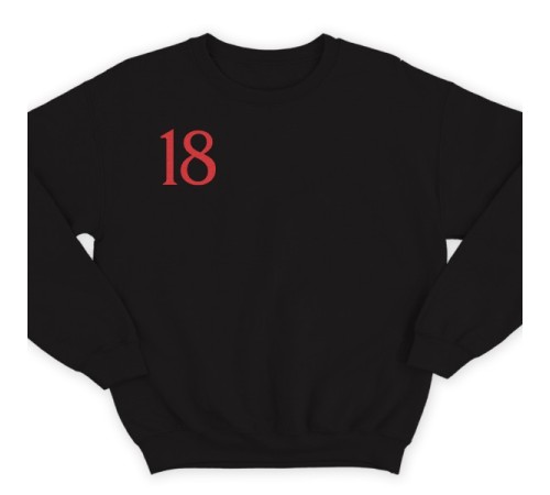 Именной свитшот с готическим шрифтом и вороном  #20