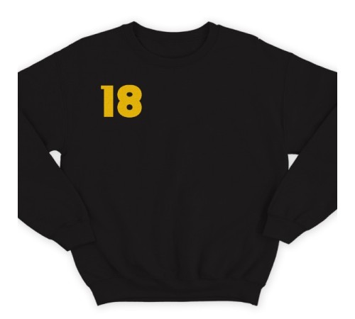 Именной свитшот с космическим шрифтом и ракетой #21