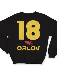 Именной свитшот с космическим шрифтом и ракетой #21