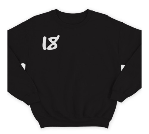 Именной свитшот с кривым шрифтом #22