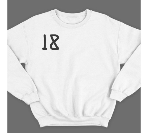 Именной свитшот с детским шрифтом и мелками #23