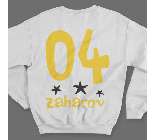 Именной свитшот с мультяшным шрифтом #24
