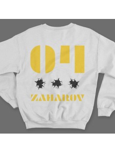 Именной свитшот с трафаретным шрифтом и дырками от пуль #26
