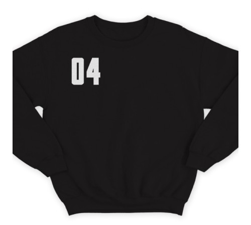 Именной свитшот с армейским шрифтом и армейским медальоном #27