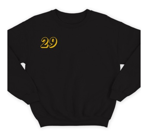 Именной свитшот с объемным шрифтом и цепью #32