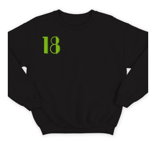 Именной свитшот с механическим шрифтом и шестеренками #36