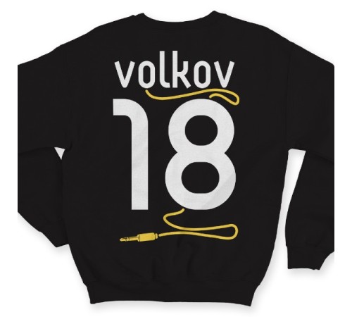 Именной свитшот с аккуратным шрифтом и кабелем от наушников #38