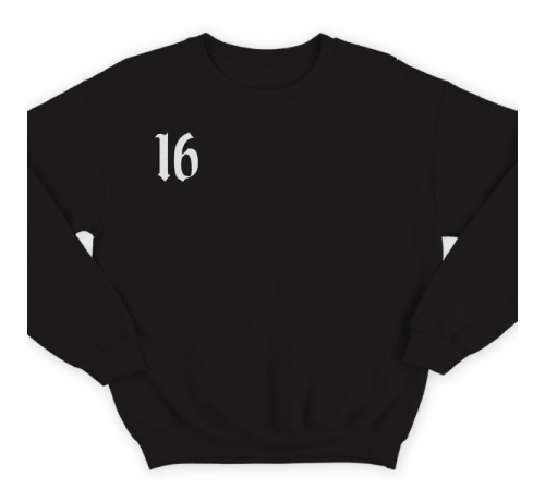 Именной свитшот со средневековым шрифтом и кинжалом #51