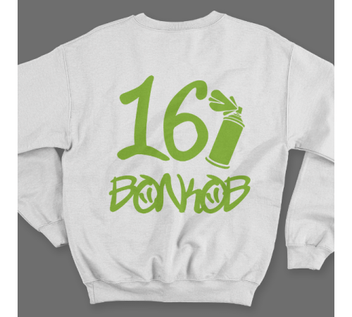 Именной свитшот с граффити шрифтом и балончиком с краской #55