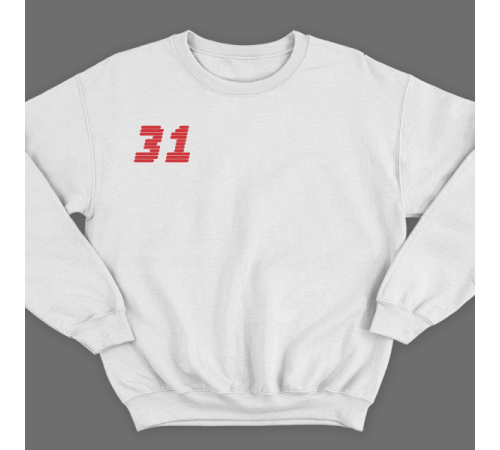 Именной свитшот со спортивным шрифтом и спидометром #61