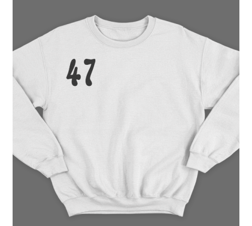 Именной свитшот с театральным шрифтом и моноклем #72