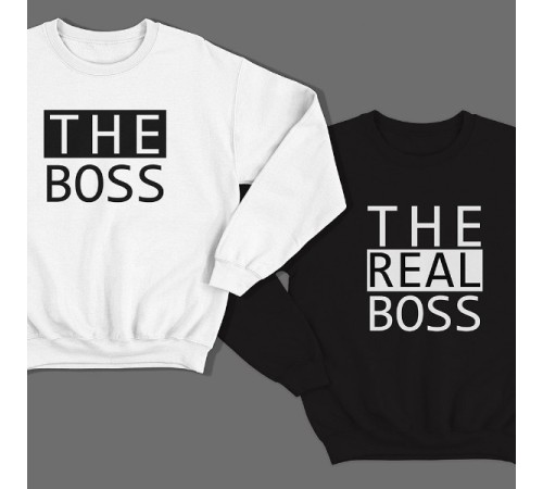 Парные свитшоты для влюбленных "The boss"/"The real boss"