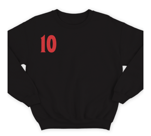 Именной свитшот с мистическим шрифтом и птицей на ветке #80