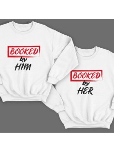 Парные свитшоты для влюбленных "Booked by Him/Her"