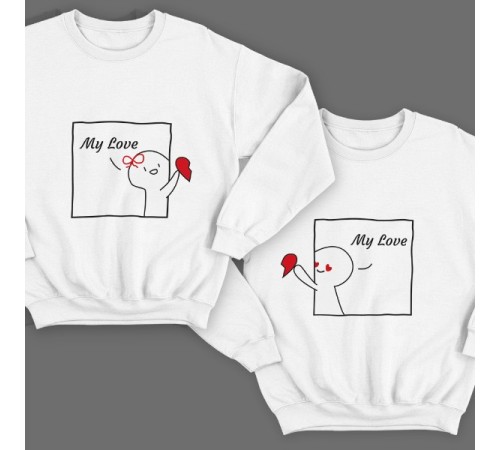 Парные свитшоты для влюбленных "My love"