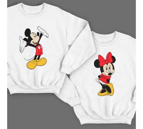 Парные свитшоты для влюбленных с Микки и Мини Маус