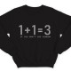 Прикольный свитшот с надписью "1+1=3 if you don't use condom" ("1+1=3 если не используешь презерватив")