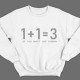 Прикольный свитшот с надписью "1+1=3 if you don't use condom" ("1+1=3 если не используешь презерватив")