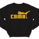Прикольный свитшот с надписью "COMA" ("Кома")
