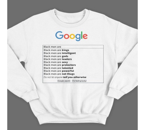 Прикольный свитшот с надписью "Google..."