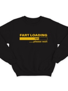 Прикольный свитшот с надписью "Fart loading..." ("Пук загружается")