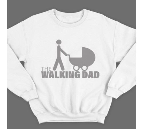 Прикольный свитшот с надписью "The walking dad" ("ходячий отец")