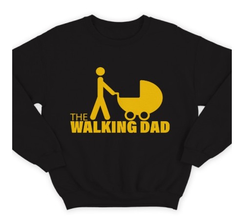 Прикольный свитшот с надписью "The walking dad" ("ходячий отец")