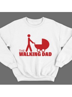 Прикольный свитшот с надписью "The walking dad" ("ходячий отец")
