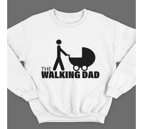 Прикольный свитшот с надписью "The walking dad" ("ходячий отец")