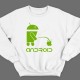 Прикольный свитшот с надписью "Android"