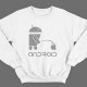 Прикольный свитшот с надписью "Android"