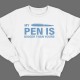 Прикольный свитшот с надписью "My pen is bigger than yours" ("Моя ручка больше твоей")