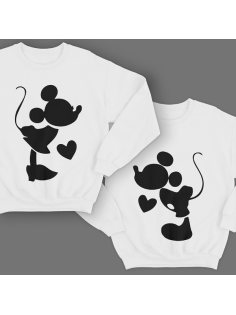 Парные свитшоты для молодоженов "Микки и Мини Маус"