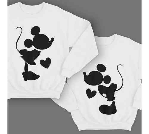 Парные свитшоты для молодоженов "Микки и Мини Маус"