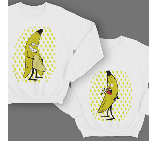 Парные свитшоты для молодоженов "Смешные бананы"