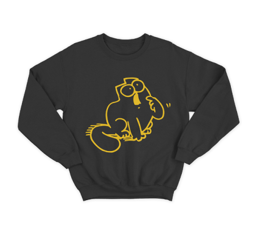 Прикольный свитшот с принтом "Котик хочет кушать"