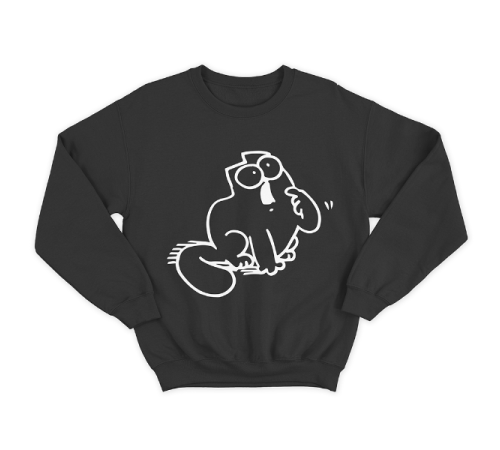 Прикольный свитшот с принтом "Котик хочет кушать"