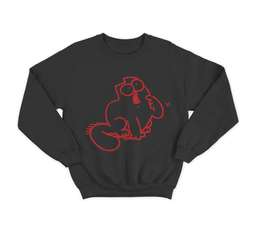 Прикольный свитшот с принтом "Котик хочет кушать"