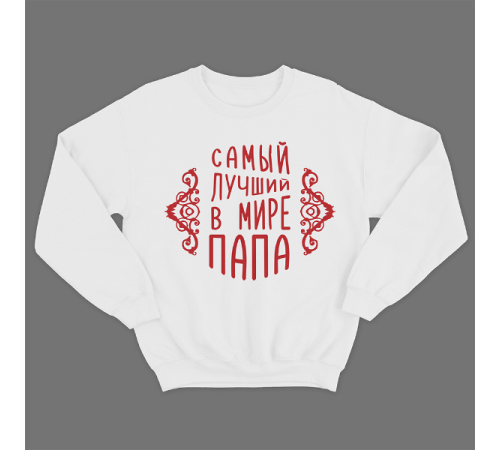 Прикольный свитшот с принтом "Самый лучший в мире папа"