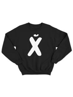 Прикольный свитшот с принтом "буква Х*Й"