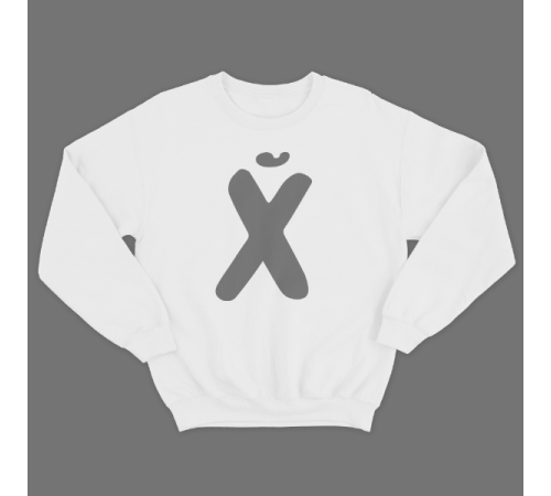 Прикольный свитшот с принтом "буква Х*Й"
