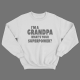 Cвитшот в подарок для дедушки с принтом "I'm a grandpa what's your superpower"