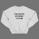 Прикольный свитшот с принтом "I'm with stupid"