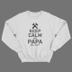 Cвитшот в подарок для папы с принтом "Keep calm and papa will fix it"