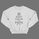 Cвитшот в подарок для папы с принтом "Keep calm and papa will fix it"
