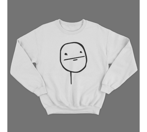 Прикольный свитшот с принтом "Poker face"