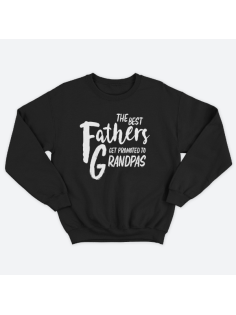 Cвитшот в подарок для дедушки с принтом "The best fathers get promoted to grandpas"