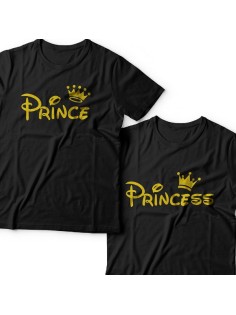 Парные футболки для влюбленных "Prince (Принц)" и "Princess (Принцесса)"