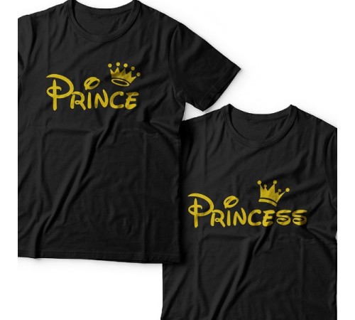 Парные футболки для влюбленных "Prince (Принц)" и "Princess (Принцесса)"